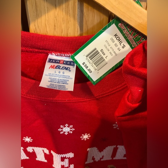 Jerzees Red Gingerbread Kids Sweatshirt - Picture 2 of 3